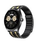 22mm AP Style Chain Magnetic Buckle Stainless Steel Watch Band(Black Gold)