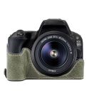 For Canon EOS 200D II / 200D Buffalo Texture PU Leather Camera Half Case Base(Green)