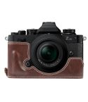 For Nikon ZFC Glossy PU Leather Camera Half Case Base(Coffee)