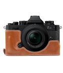For Nikon ZFC Glossy PU Leather Camera Half Case Base(Brown)