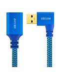 USB 3.0 Female To USB 3.0 Male Side Elbow Extension Cable for USB Disk Mouse / Keyboard / Printer, Length:1m(Left Elbow)