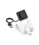 For Google Pixel Watch 3 41 / 45mm Rotatable Smart Watch Fast Charger Metal Dock Charger Holder(Silver)