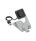 For Google Pixel Watch 3 41 / 45mm Rotatable Smart Watch Fast Charger Metal Dock Charger Holder(Grey)