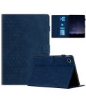 For Huawei MatePad T10 / T10S Honeycomb Embossed Leather Tablet Case(Blue)