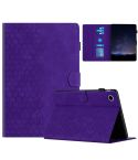For Huawei MatePad T10 / T10S Honeycomb Embossed Leather Tablet Case(Purple)