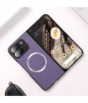For Google Pixel 9 Pro Fold CD Magsafe Magnetic Cloth Texture Phone Case(Purple)