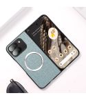 For Google Pixel 9 Pro Fold CD Magsafe Magnetic Cloth Texture Phone Case(Light Green)