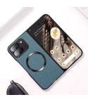 For Google Pixel 9 Pro Fold CD Magsafe Magnetic Cloth Texture Phone Case(Dark Green)