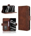 For XReal Beam Pro Skin Feel Calf Texture Card Slots Leather Phone Case(Brown)