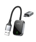 USB, USB-C / Type-C Dual Interface Wired to Wireless Car CarPlay Box Adapter for iPhone(Black)