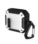 For Samsung Galaxy Buds 3 / 3 Pro Dual-color Earphone Protective Case with Switch & Hook(Black White)