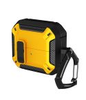 For Samsung Galaxy Buds 3 / 3 Pro Dual-color Earphone Protective Case with Switch & Hook(Black Yellow)