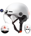 M6 1080P HD Camera Recorder Cycling Smart Helmet, Size: 54-63cm(White)