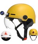 M6 1080P HD Camera Recorder Cycling Smart Helmet, Size: 54-63cm(Yellow)