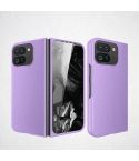 For Google Pixel 9 Pro Fold Litchi Texture Leather PC Shockproof Phone Case(Purple)