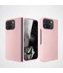 For Google Pixel 9 Pro Fold Litchi Texture Leather PC Shockproof Phone Case(Pink)