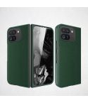 For Google Pixel 9 Pro Fold Litchi Texture Leather PC Shockproof Phone Case(Green)