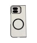 For Google Pixel 9 Pro Fold Crocodile Pattern Leather MagSafe Magnetic Phone Case(White)