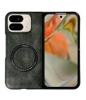 For Google Pixel 9 Pro Fold Crazy Horse Pattern Leather MagSafe Magnetic Phone Case(Green)