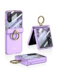 For Xiaomi Mix Flip GKK Integrated Magnetic Hinged Flip Case with Ring Holder(Purple)