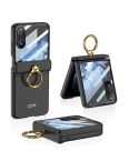 For Xiaomi Mix Flip GKK Integrated Magnetic Hinged Flip Case with Ring Holder(Black)