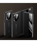 For Huawei Mate XT Ultimate Design View Window Genuine Leather Electroplating Phone Case(Black)