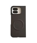 For Google Pixel 9 Pro Fold Carbon Fiber Leather MagSafe PC Phone Case(Brown)