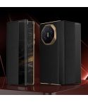 For Huawei Mate XT Ultimate Smart Side View Window Plain Leather Phone Case(Black)