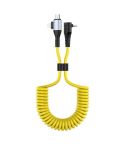 For LeadingIdeal L9 / L8 / L7 / L6 PD65W Type-C Elbow to Type-C, 8 Pin Spring Charging Cable(Yellow)
