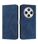 For Redmi 14C 4G Skin Feel Heart Embossed Leather Phone Case(Blue)