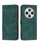 For Redmi 14C 4G Skin Feel Stripe Pattern Leather Phone Case(Green)