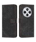 For Redmi 14C 4G Skin Feel Stripe Pattern Leather Phone Case(Black)
