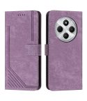 For Redmi 14C 4G Skin Feel Stripe Pattern Leather Phone Case(Purple)