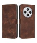 For Redmi 14C 4G Dream Triangle Leather Phone Case(Brown)