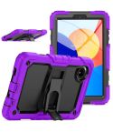 For Xiaomi Redmi Pad SE 8.7 2024 Silicone Hydric PC Tablet Case with Shoulder Strap & Holder(Purple)
