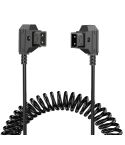 D-Tap Male to D-Tap Male Anton Bauer V-mount Camera Coiled Adapter Extension Cable, Length: 1.5m(Black)
