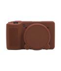 For Ricoh GR III Soft Silicone Protective Case(Coffee)