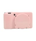 For Ricoh GR III Soft Silicone Protective Case(Sweet Smoke Pink)