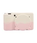 For Ricoh GR III Soft Silicone Protective Case(White Pink)