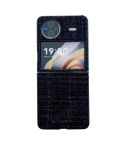 For vivo X Flip Plaid Fabric PC Protective Phone Case(Black)