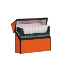 For IQOS Series Electronic Cigarette Grooved Leather PC Storage Box(Orange)