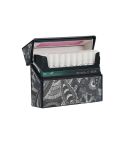 For IQOS Series Electronic Cigarette Grooved Leather PC Storage Box(Cashew Flower Black)