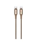 TOTUDESIGN CB-18-CC 1.2m Glowing Type-C / USB-C to Type-C / USB-C Charging Data Cable(Rose Gold)