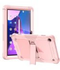 For Lenovo Tab M10 3rd Gen / TB328 Silicone Hybrid PC Tablet Case with Holder(Rose Gold)