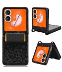 For Infinix Zero Flip Honeycomb Dot Texture Card Slot Leather Phone Case(Black)