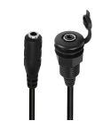 3.5mmTRS Stereo Thread Fixed Embedded Ground Plug Panel Audio Cable, Length: 0.3m(Female to Female)