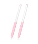 For vivo Pencil 2S / iQOO Pencil2s 2pcs/Set Transparent Jelly Series Stylus Pen Silicone Protective Cover(Cherry Pink)