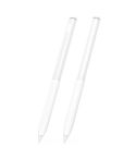 For vivo Pencil 2S / iQOO Pencil2s 2pcs/Set Transparent Jelly Series Stylus Pen Silicone Protective Cover(White)