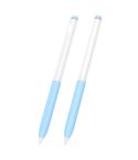 For vivo Pencil 2S / iQOO Pencil2s 2pcs/Set Transparent Jelly Series Stylus Pen Silicone Protective Cover(Sky Blue)