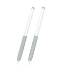 For vivo Pencil 2S / iQOO Pencil2s 2pcs/Set Transparent Jelly Series Stylus Pen Silicone Protective Cover(Grey)